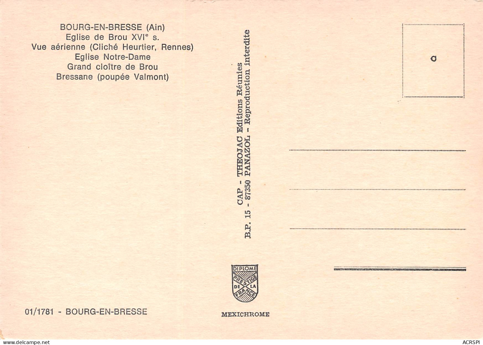 BOURG EN BRESSE  église De BROU  10 (scan Recto Verso)MF2738UND - Brou - Kirche