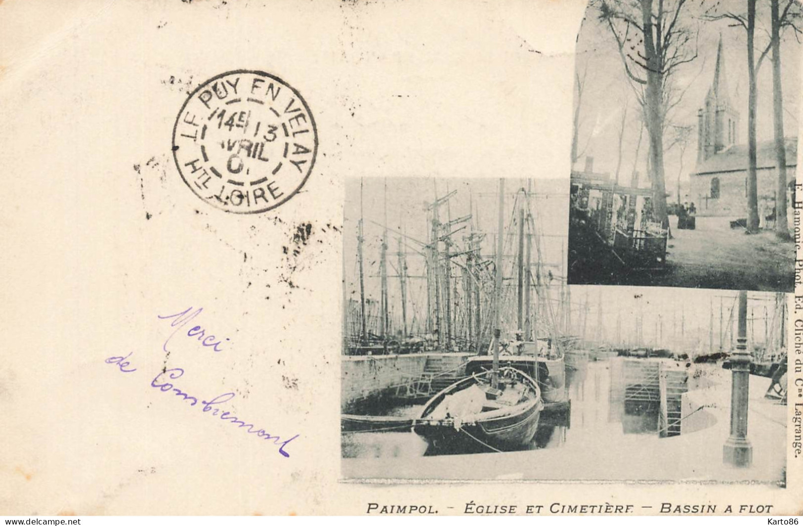Paimpol * 1901 * Bassin A Flot , église Et Cimetière - Paimpol