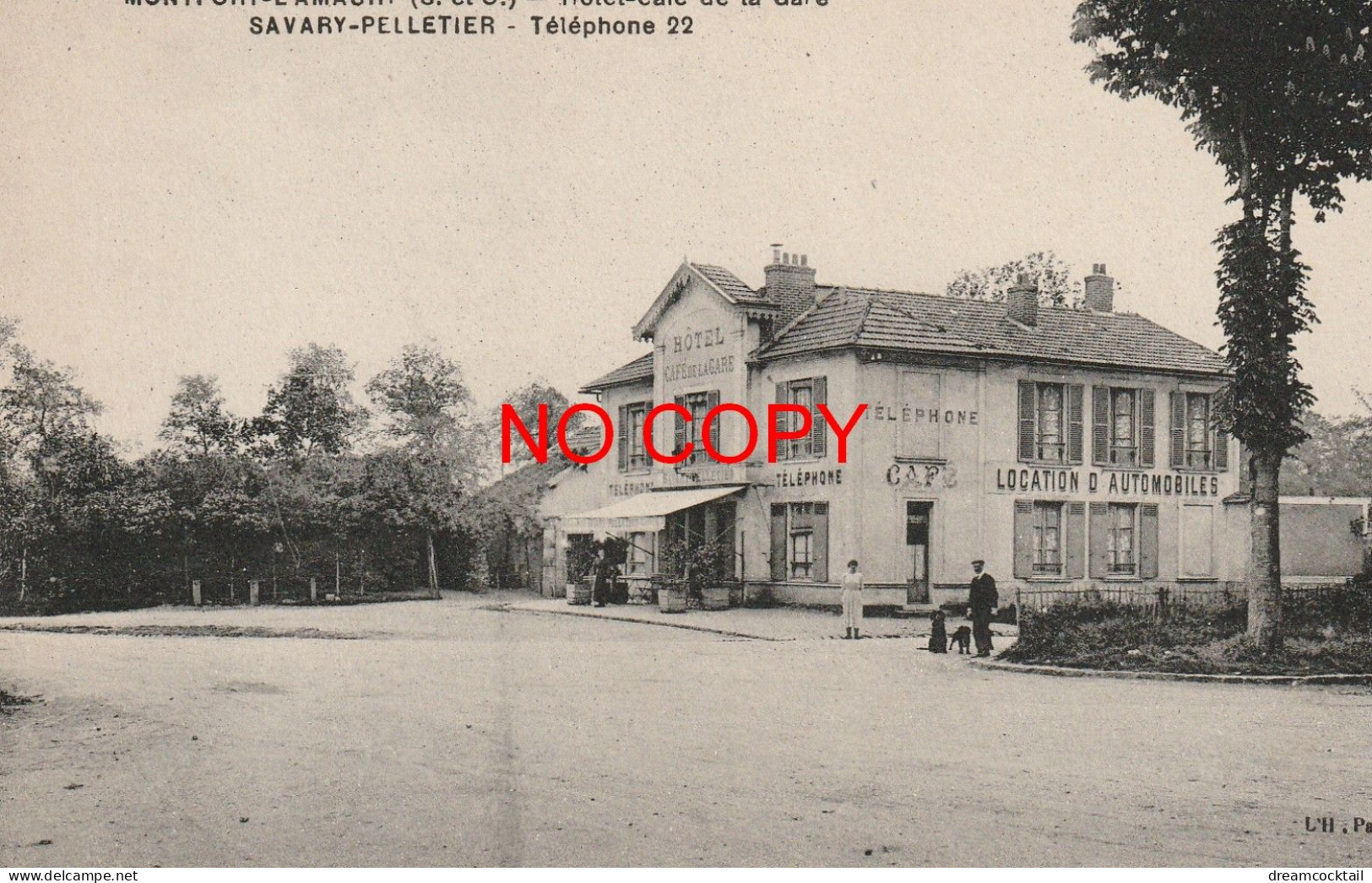 78 MONTFORT-L'AMAURY. Hôtel Café De La Gare "Savary-Pelletier" 1926 - Montfort L'Amaury