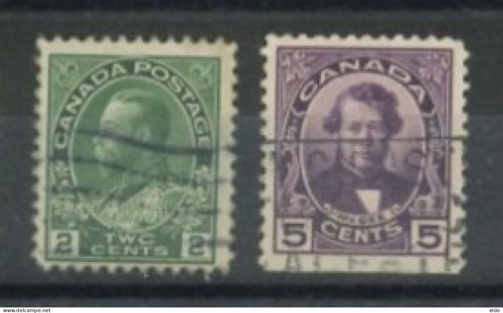 CANADA - 1922/27, KING GEORGE V & DARCY MCGEE STAMPS SET OF 2, USED. - Gebruikt