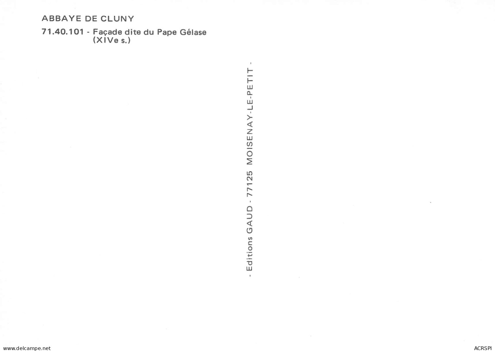 CLUNY  Facade Du Pape Gélasse  12 (scan Recto Verso)MF2740VIC - Cluny