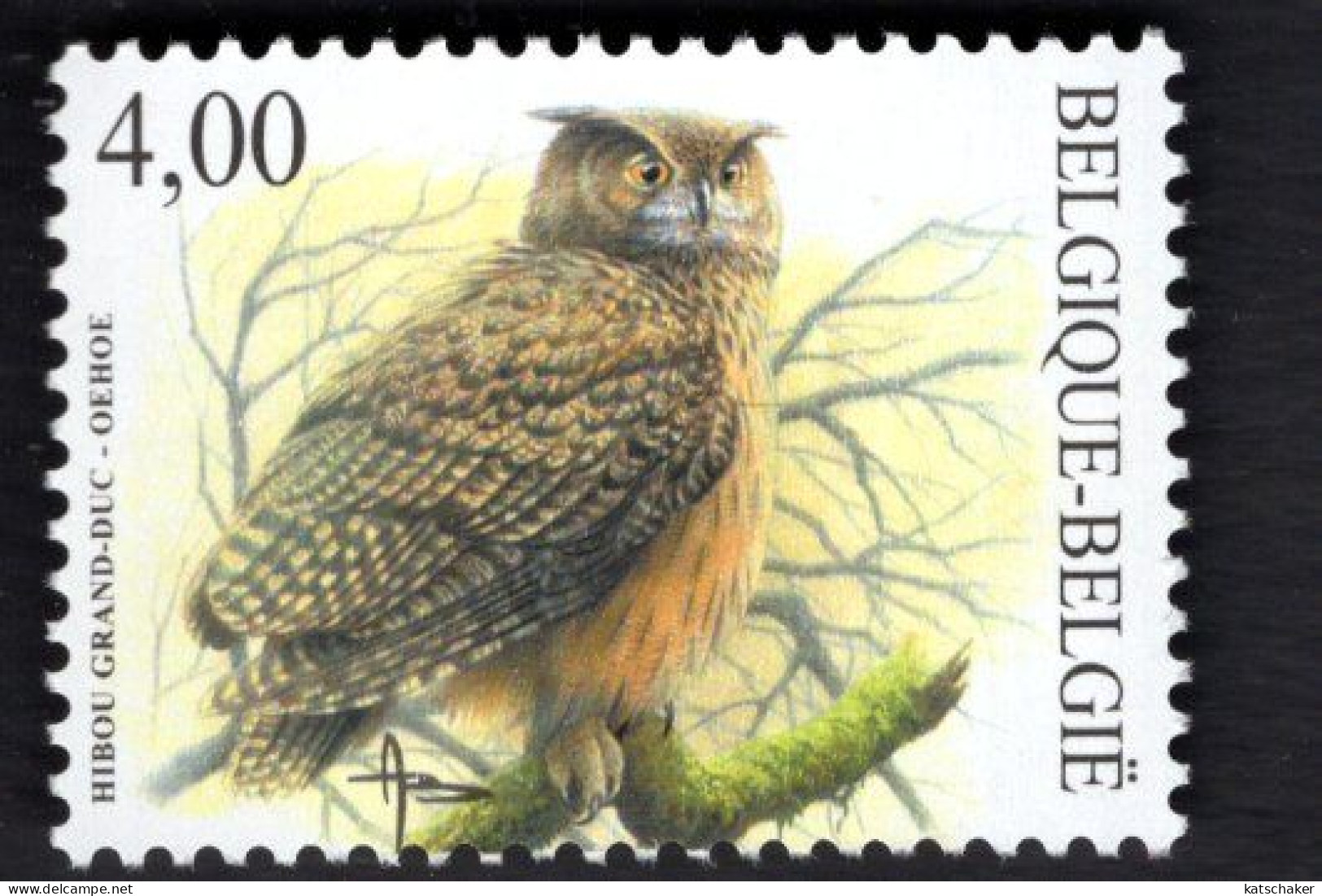 410357700  2004 OCB 3270 SCOTT 1979 (XX) POSTFRIS MINT NEVER HINGED  VOGELS BIRDS OWL  UIL HIBOU GRAND DUC - 1985-.. Oiseaux (Buzin)