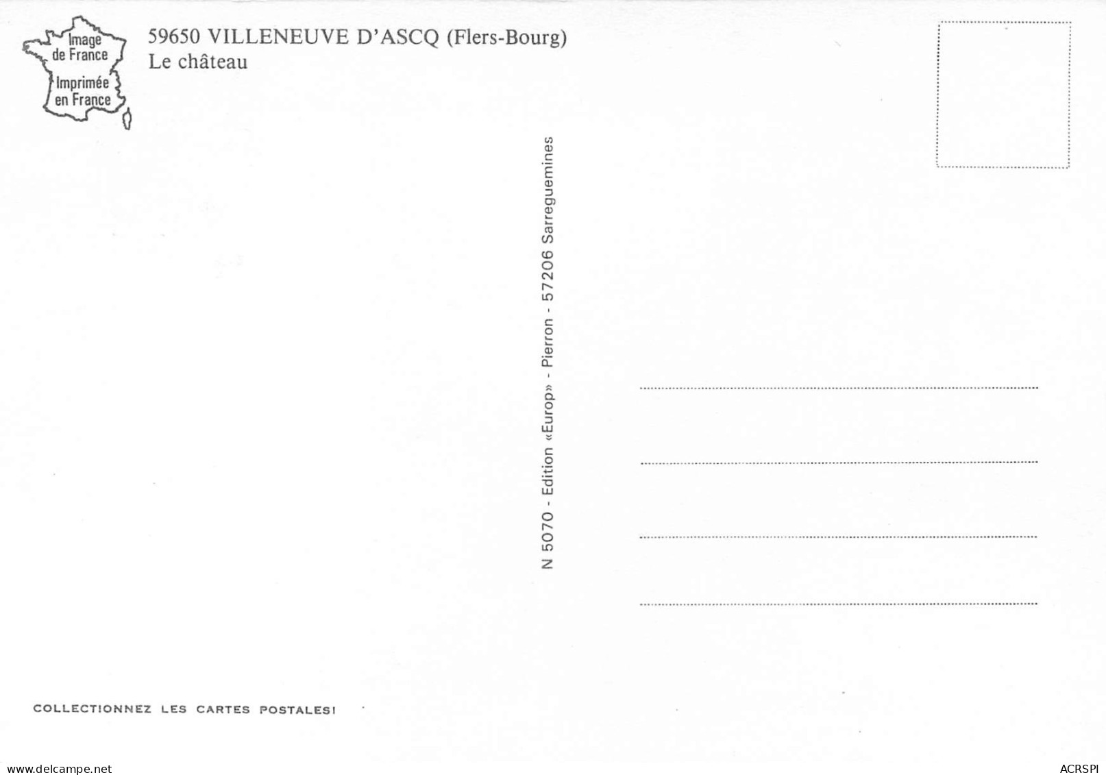 VILLENEUVE D ASCQ Le Chateau 10(scan Recto Verso) MF2747 - Villeneuve D'Ascq