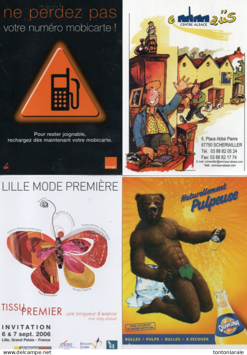 LOT DE DOUZE CARTES PUBLICITAIRES DIVERSES - Advertising