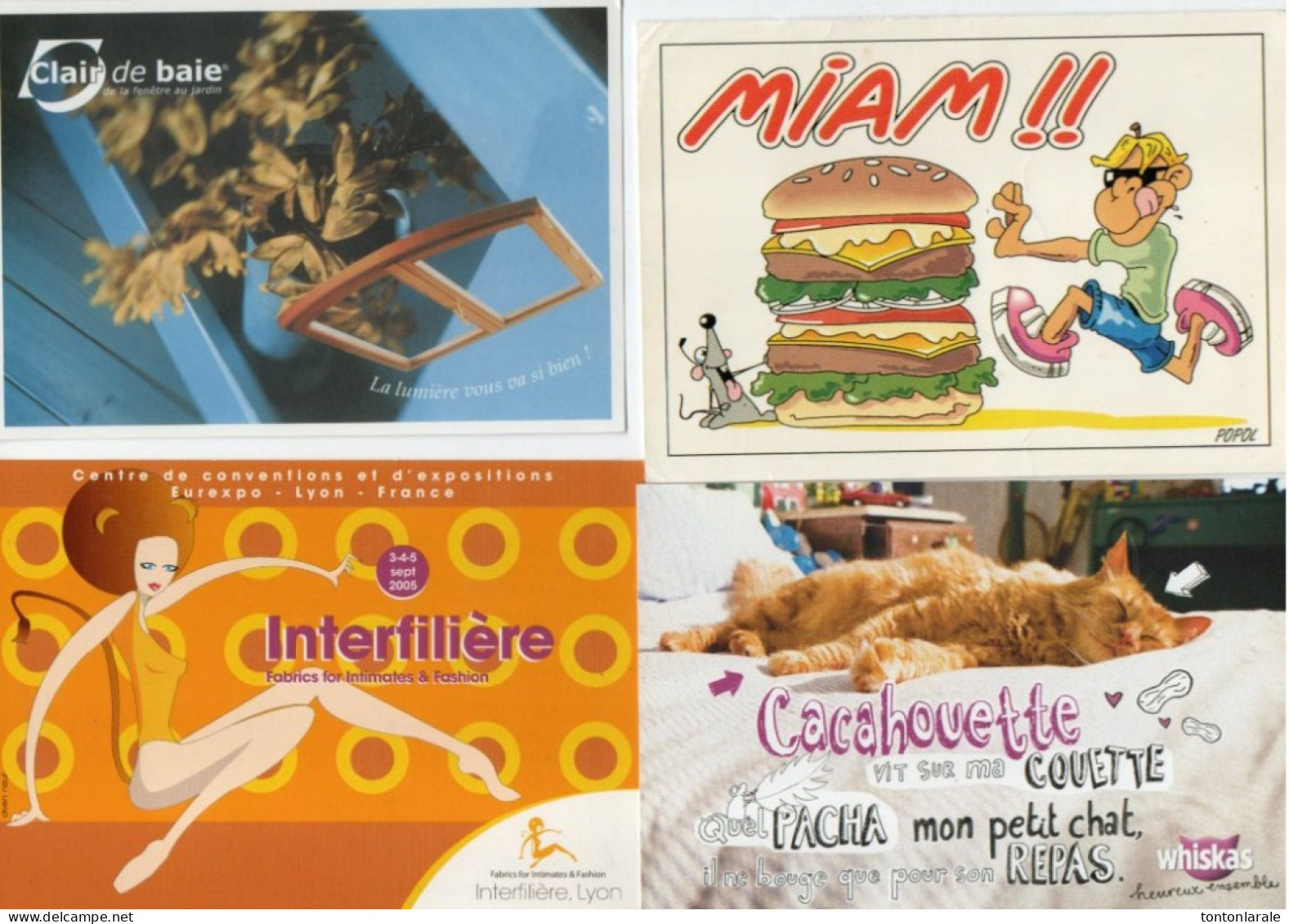 LOT DE DOUZE CARTES PUBLICITAIRES DIVERSES - Advertising