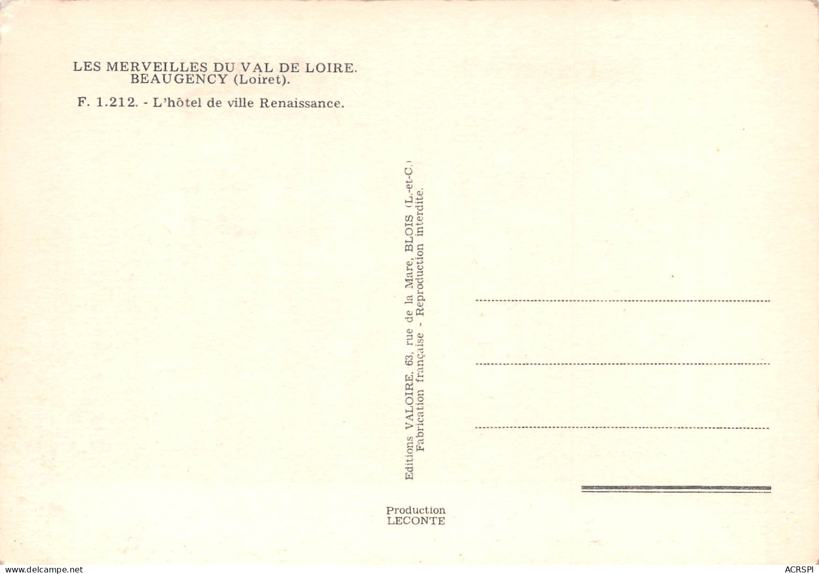 BEAUGENCY L' Hotel De Ville   12 (scan Recto Verso)MF2748BIS - Beaugency