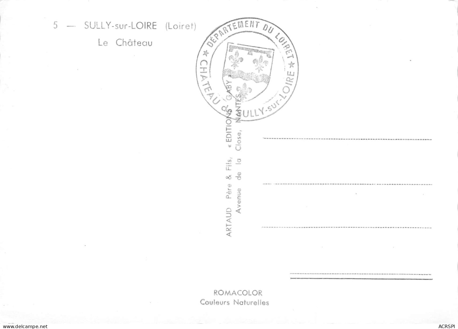 SULLY SUR LOIRE Le Chateau Et La Grille  26 (scan Recto Verso)MF2748BIS - Sully Sur Loire