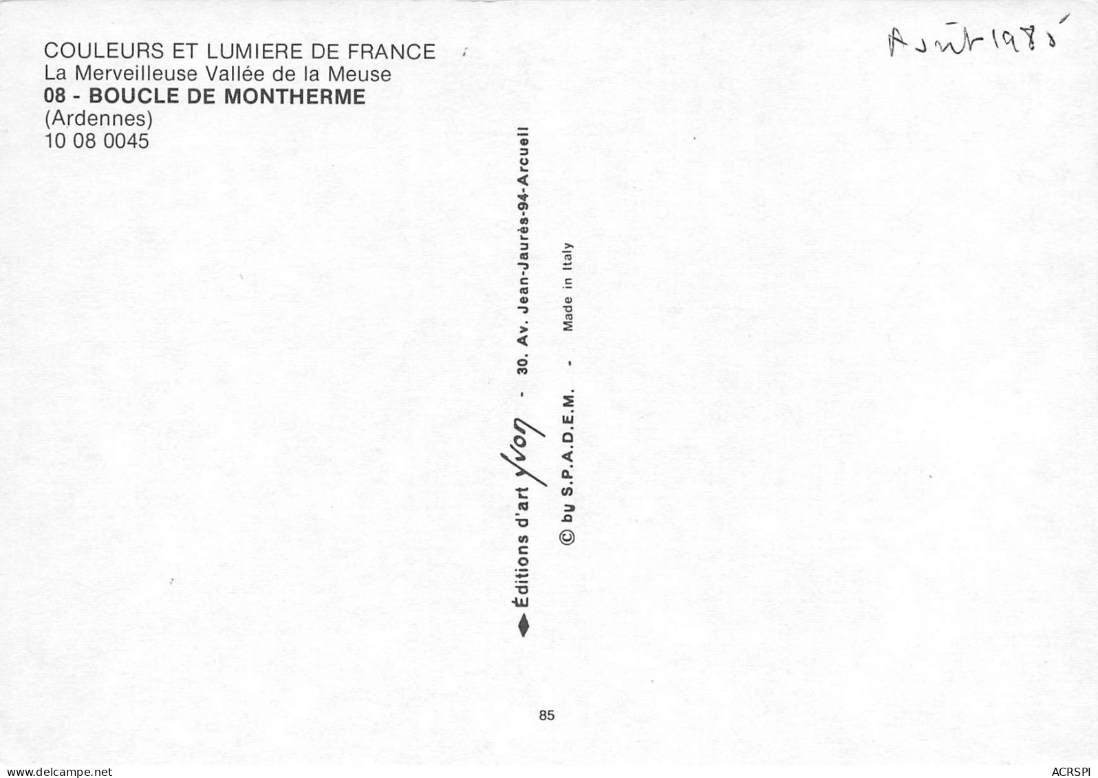 Monthermé  Boucle De La Meuse  9 (scan Recto Verso)MF2748VIC - Montherme