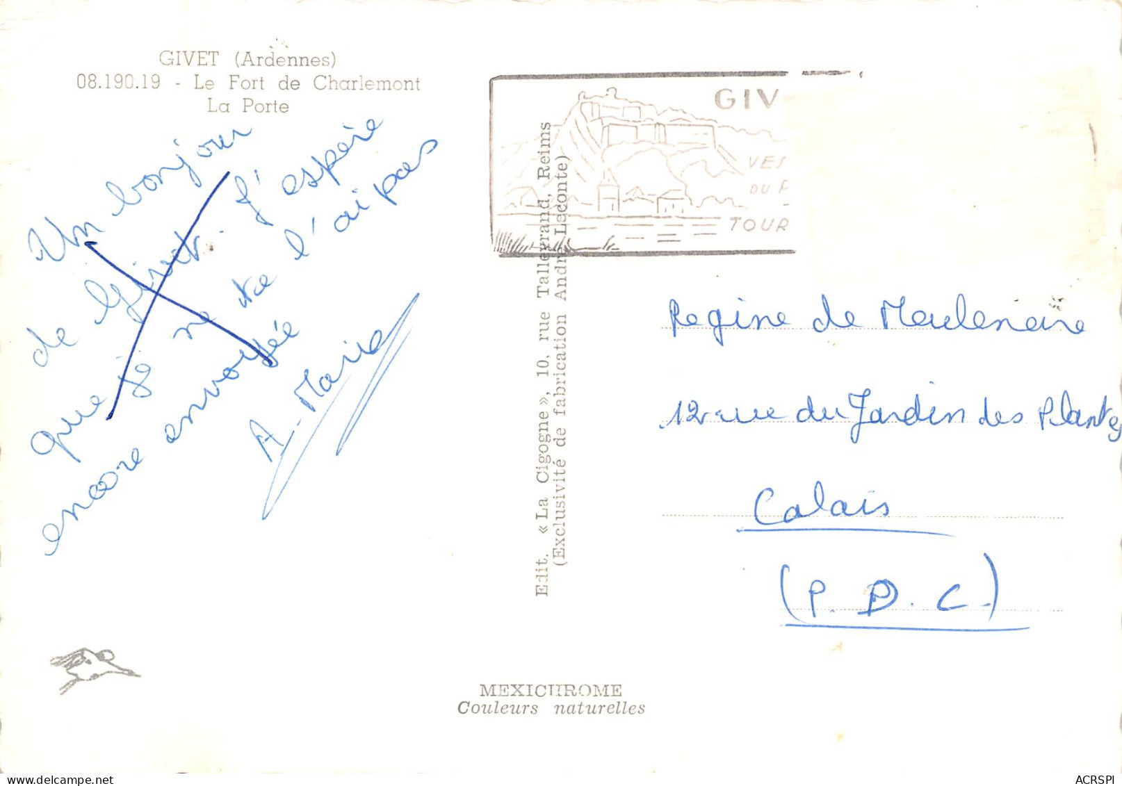 08 GIVET  Fort De Charlemont La Porte 17 (scan Recto Verso)MF2748VIC - Givet