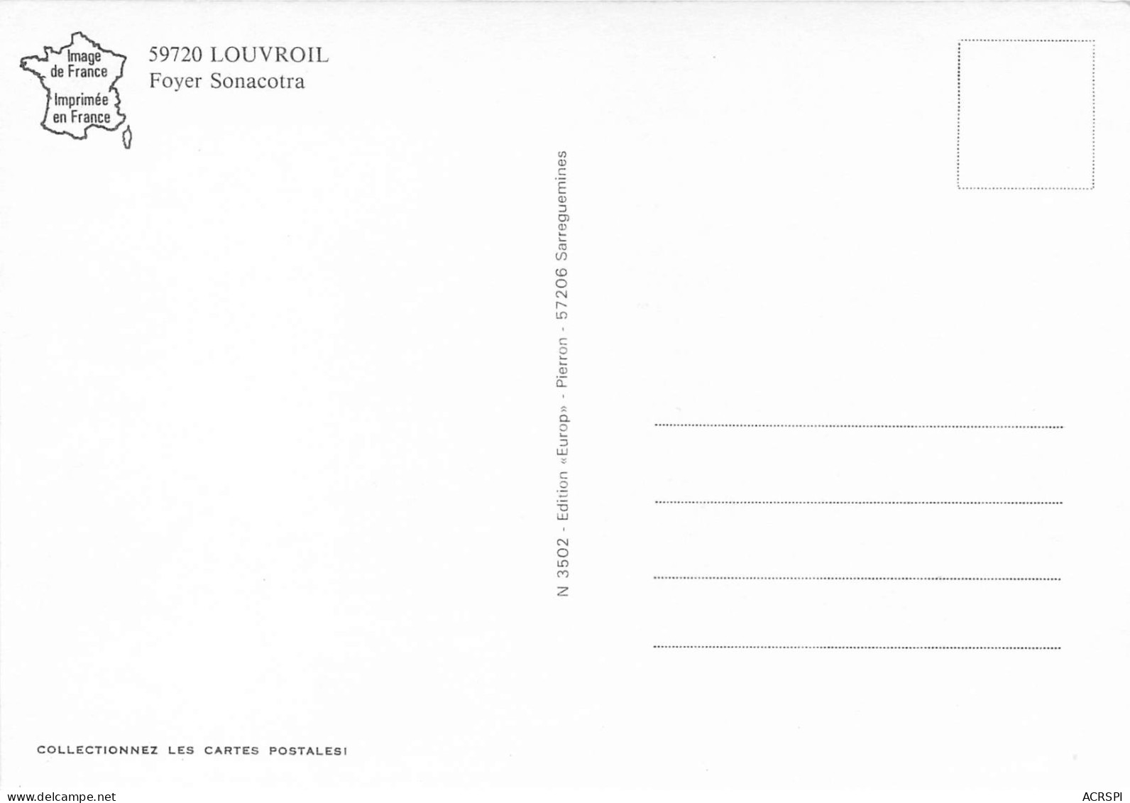 LOUVROIL Foyer Sonacotra 20(scan Recto Verso)MF2749 - Louvroil