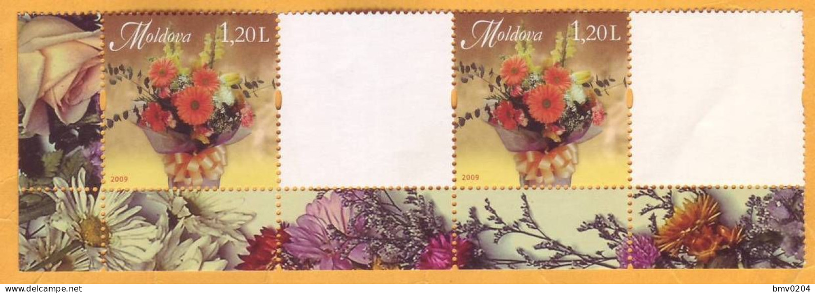 2009 2013 Moldova Personalized Postage Stamps, Issue 1.  SAMPLES. Wildflowers  2v  Mint - Moldawien (Moldau)