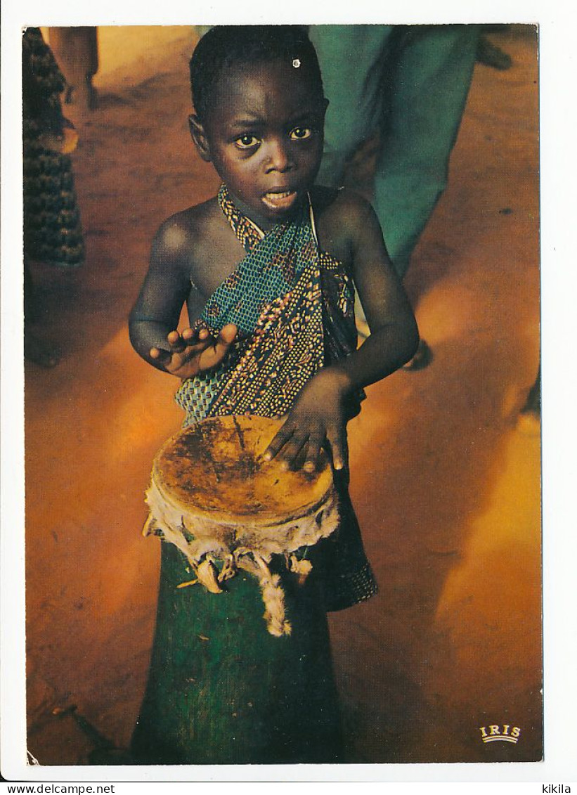 CPSM 10.5 X 15 Carte Envoyée Du Tchad  Afrique En Couleurs  L'école Du Rythme  Enfants Tambour Djembé ? - Tchad