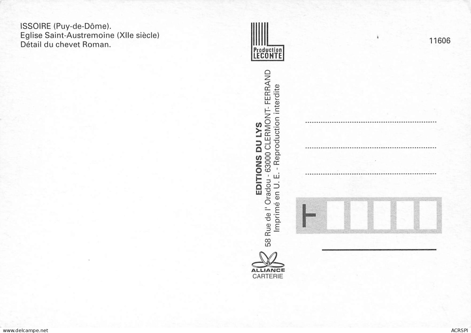 ISSOIRE Eglise St Austremoine Detail Du Chevet Roman 24(scan Recto Verso)MF2750 - Issoire