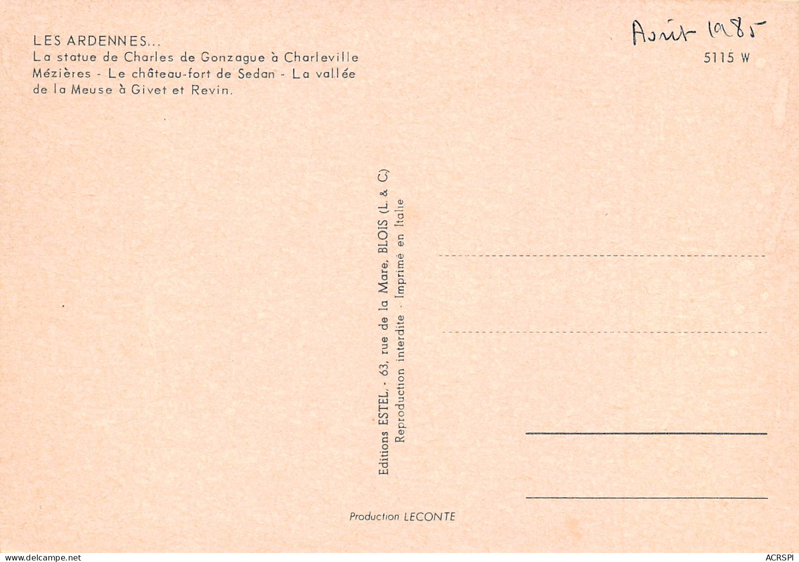 08 Le Sanglier Des Ardennes  7 (scan Recto Verso)MF2750BIS - Montherme