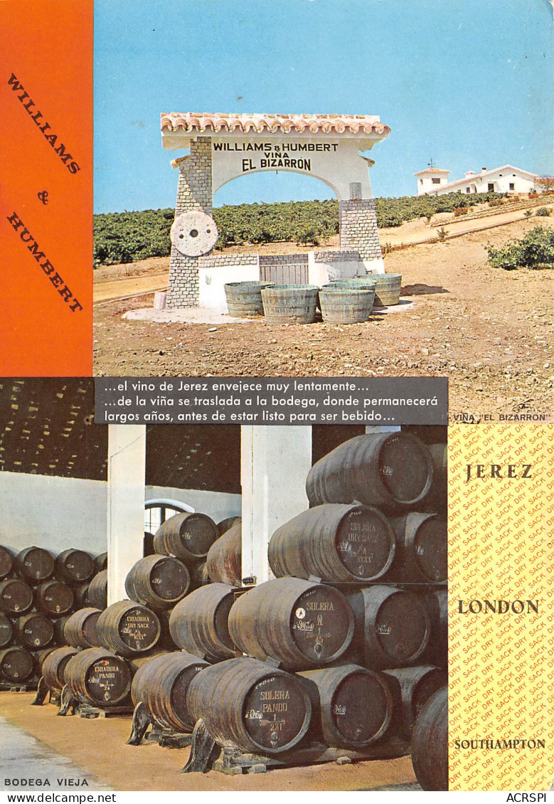 Jerez De La Frontera  Xérès William & Humbert Vina EL BIZARRON Dry Sack Sherry  31 (scan Recto Verso)MF2750BIS - Cádiz