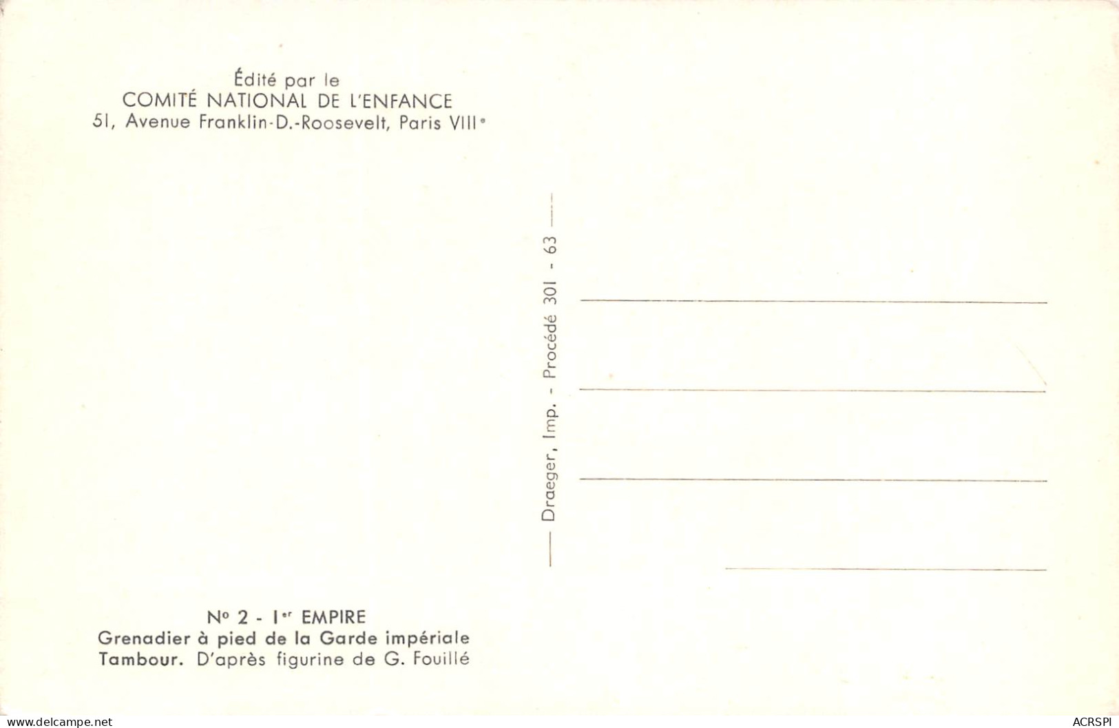 Uniforme Premier Empire Grenadier Garde Impériale De G.FOUILLE  41 (scan Recto Verso)MF2750BIS - Uniformen