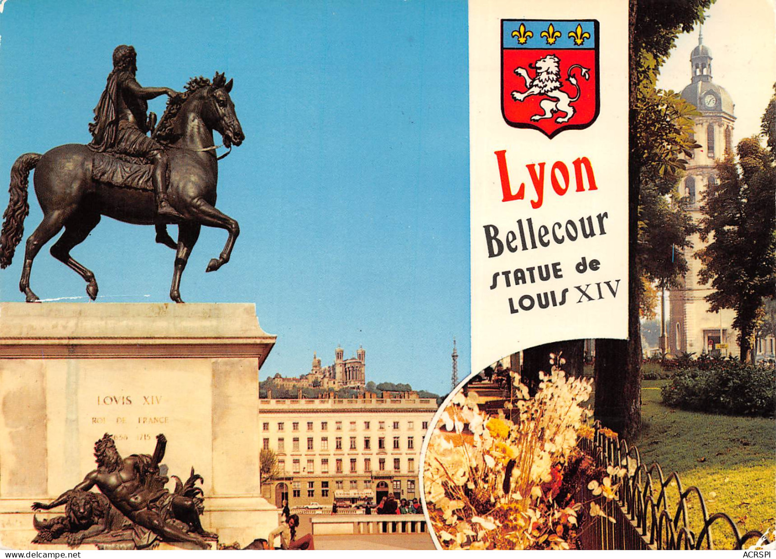 LYON  Statue De Louis XIV à BELLECOUR  40 (scan Recto Verso)MF2750TER - Lyon 2