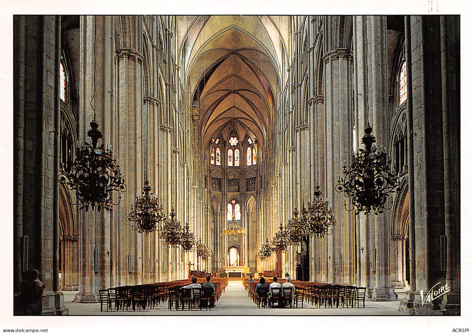 BOURGES La Cathédrale Colonnes De La Nef Centrale  21 (scan Recto Verso)MF2752TER - Bourges