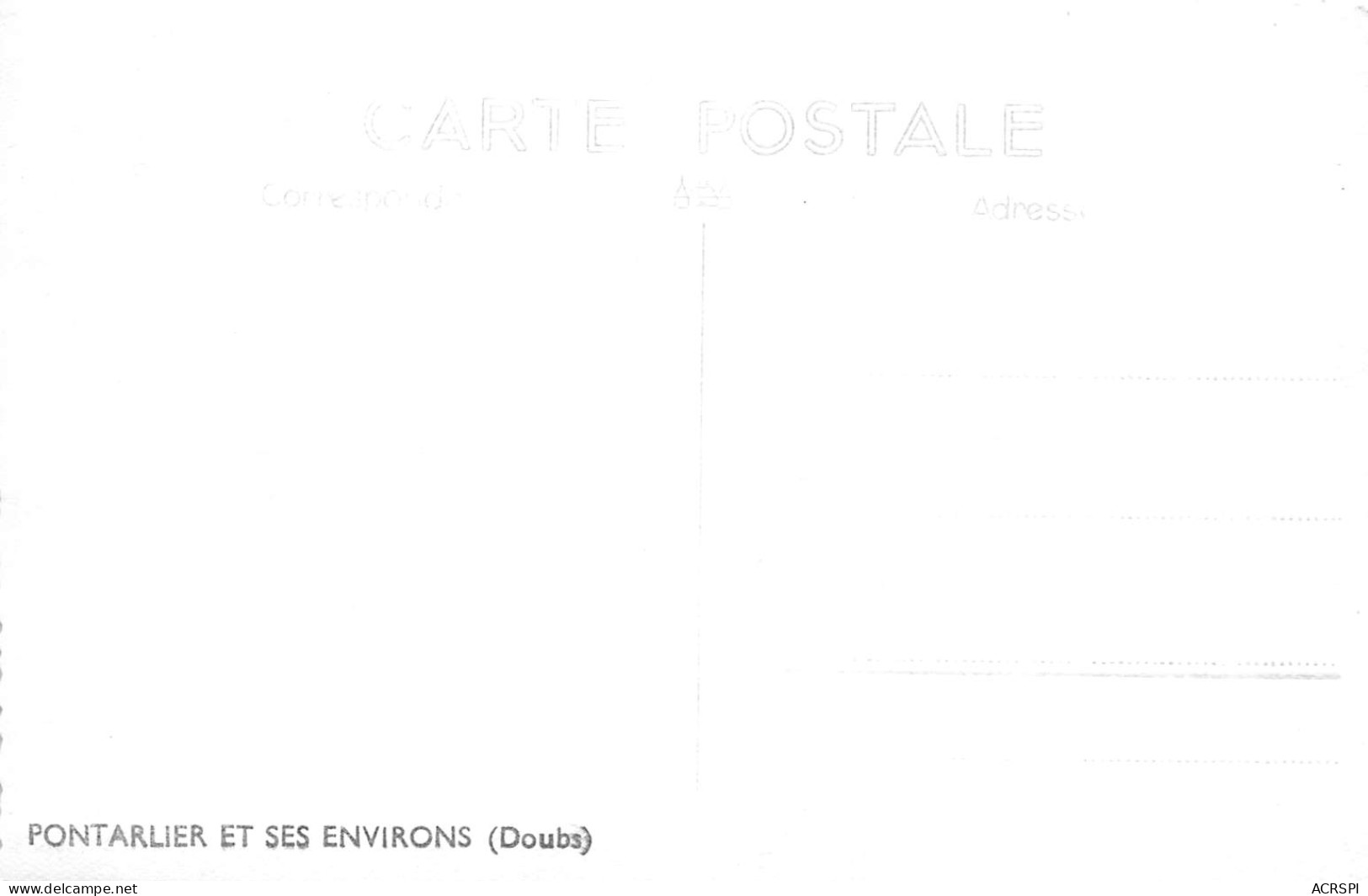 PONTARLIER  Et Ses Environs  3 (scan Recto Verso)MF2752UND - Pontarlier