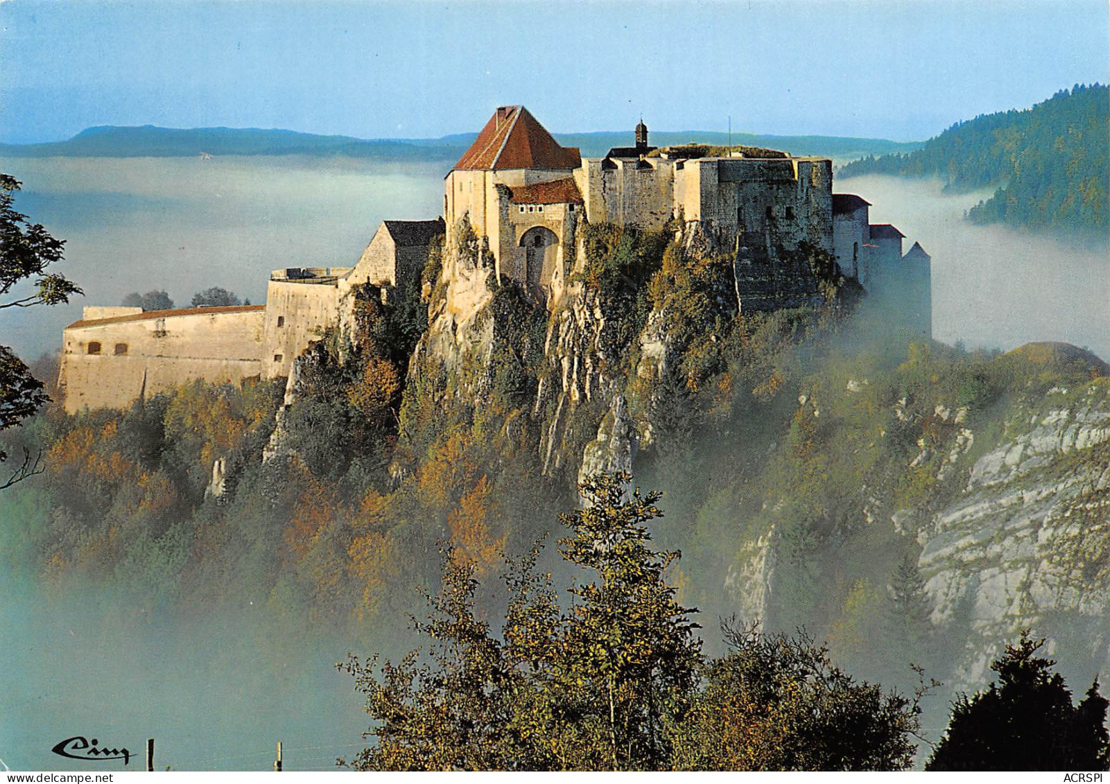 PONTARLIER  Le Chateau De JOUX Sous Le Brouillard Doubs  7 (scan Recto Verso)MF2752UND - Pontarlier
