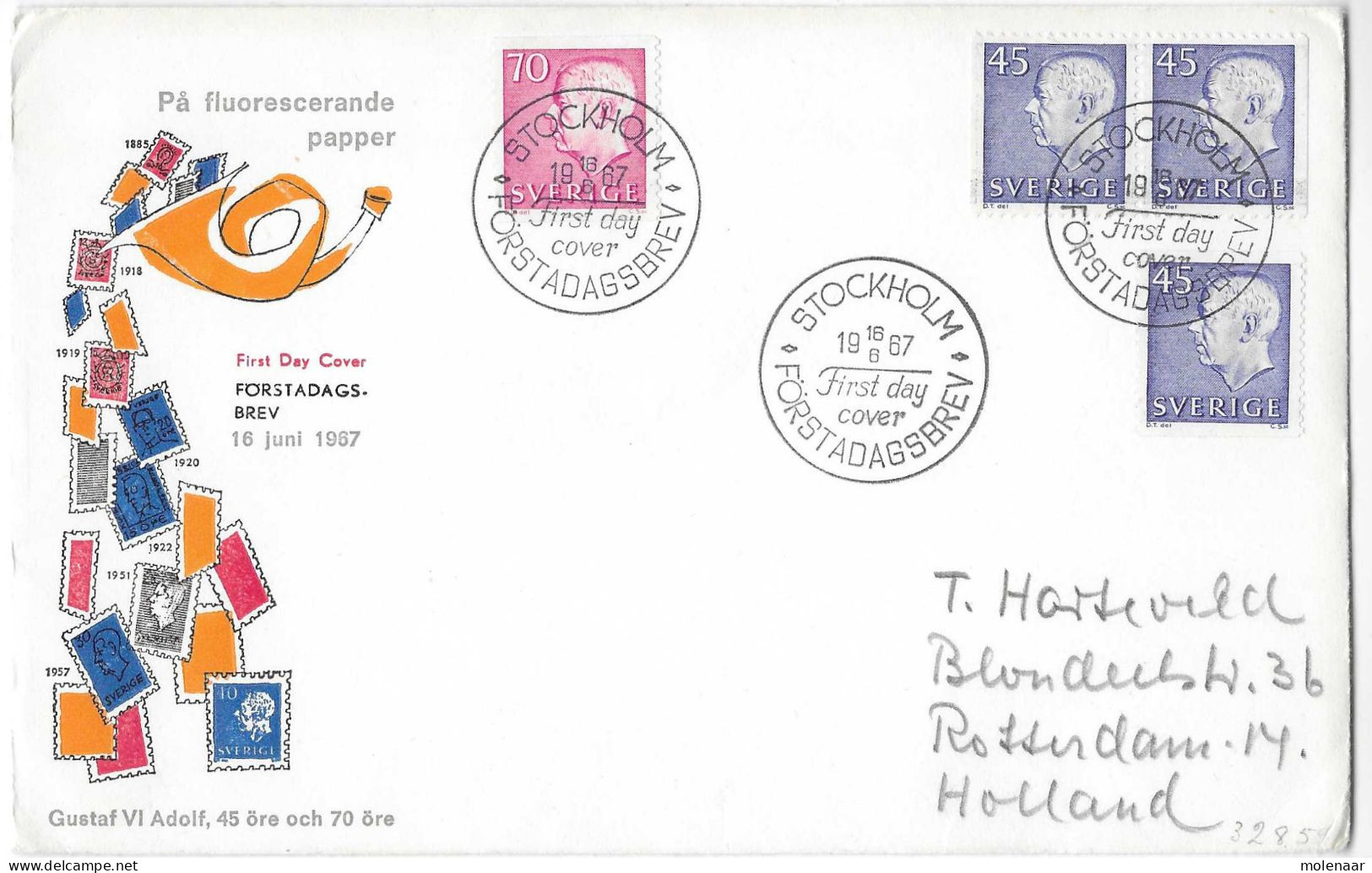 Postzegels > Europa > Zweden > 1961-70 >brief Met No. 588-589 (17095) - Briefe U. Dokumente