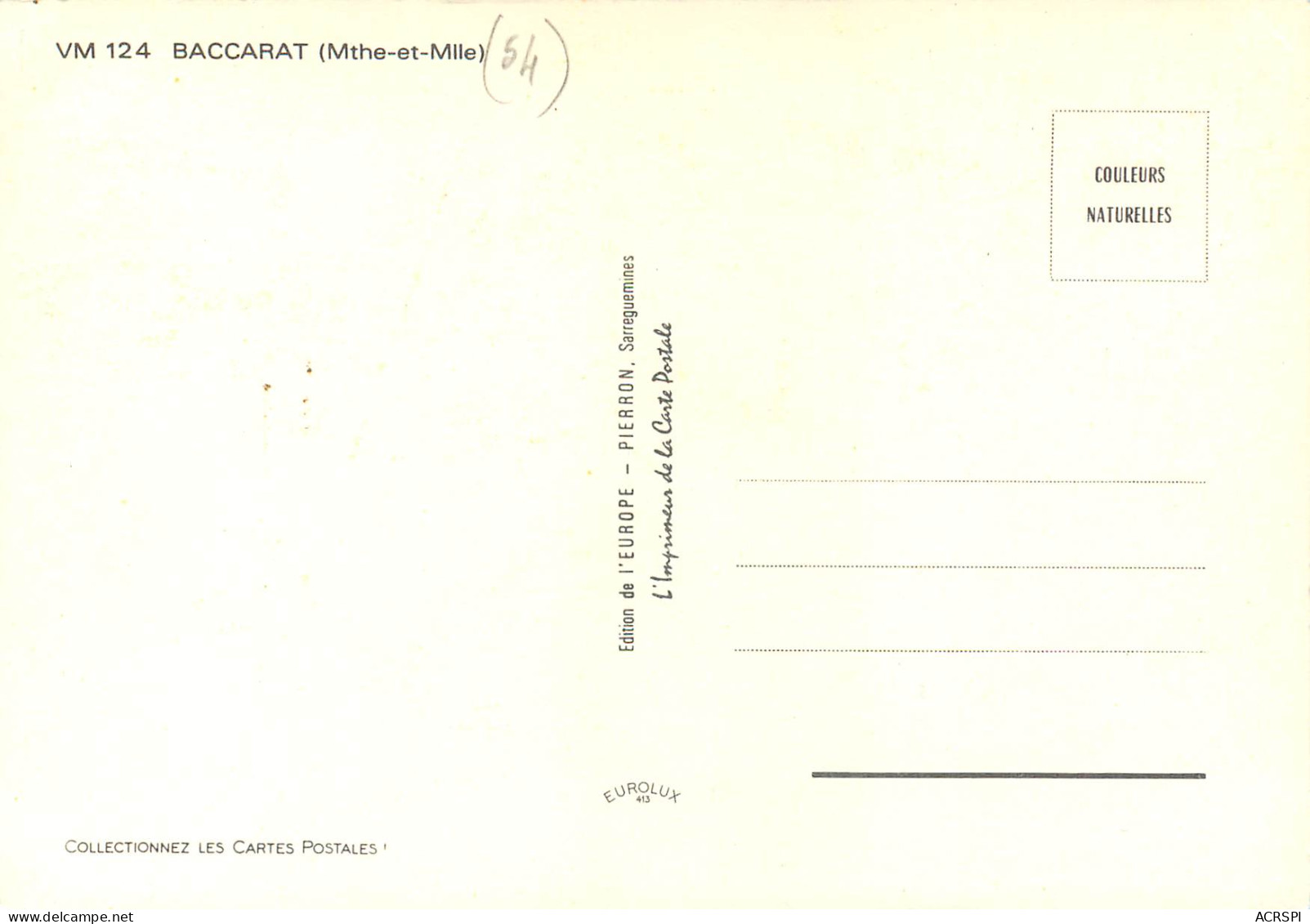 BACCARAT 1 (scan Recto Verso)MF2754 - Baccarat