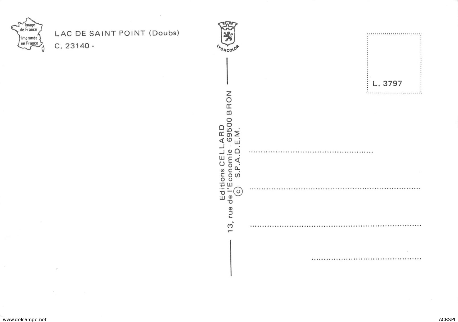 25 Lac Saint-Point  Malbuisson Vue Aérienne  9 (scan Recto Verso)MF2754BIS - Pontarlier