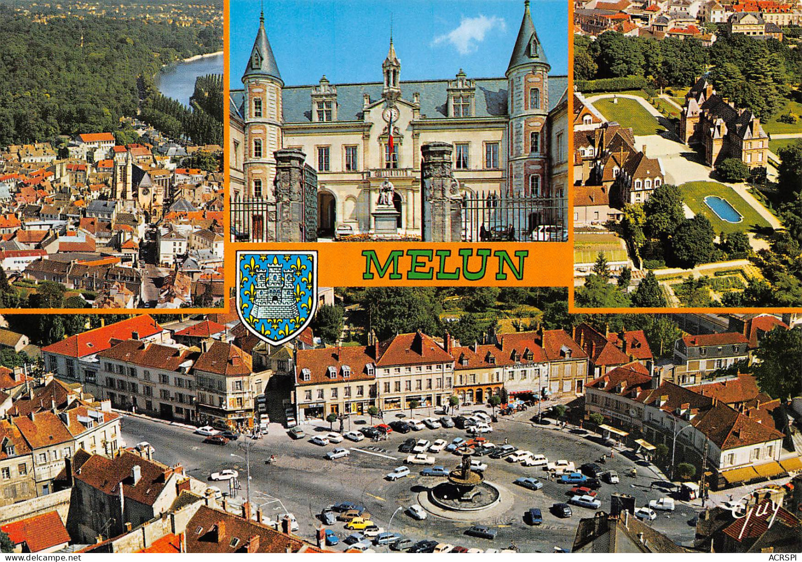 MELUN Vue Aérienne Et Rive Droite De La Seine  5 (scan Recto Verso)MF2754TER - Melun