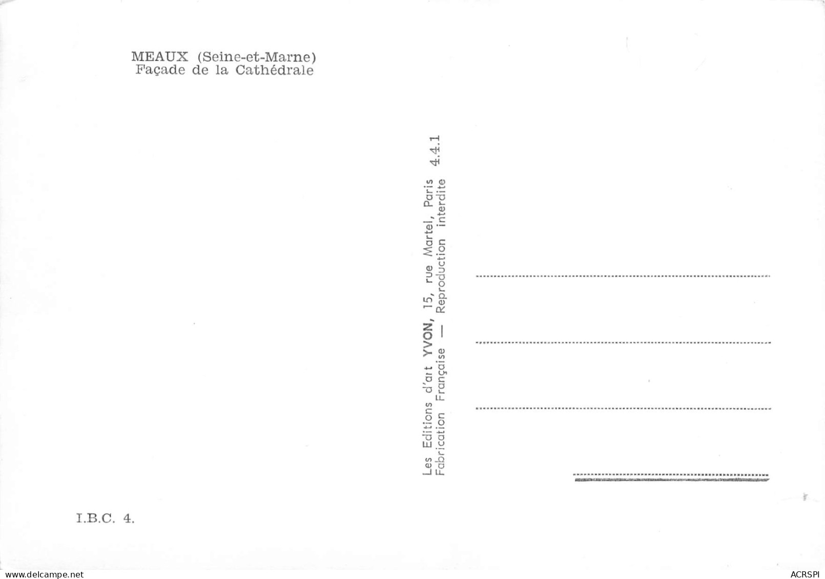 MEAUX Facade De La Cathédrale  35 (scan Recto Verso)MF2754TER - Meaux