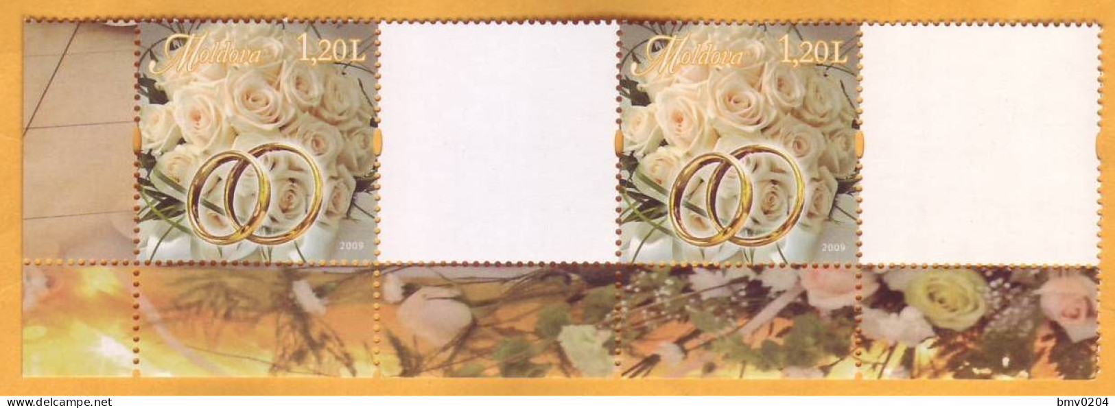 2009 2013 Moldova Personalized Postage Stamps, Issue 1.  SAMPLES.  Wedding Invitation  2v  Mint - Moldawien (Moldau)