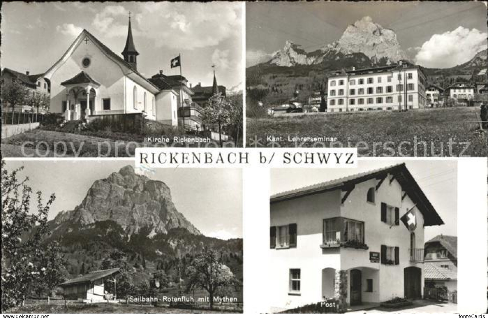 11853410 Rickenbach SZ Kirche Kant Lehrerseminar Seilbahn Post Rickenbach SZ - Autres & Non Classés