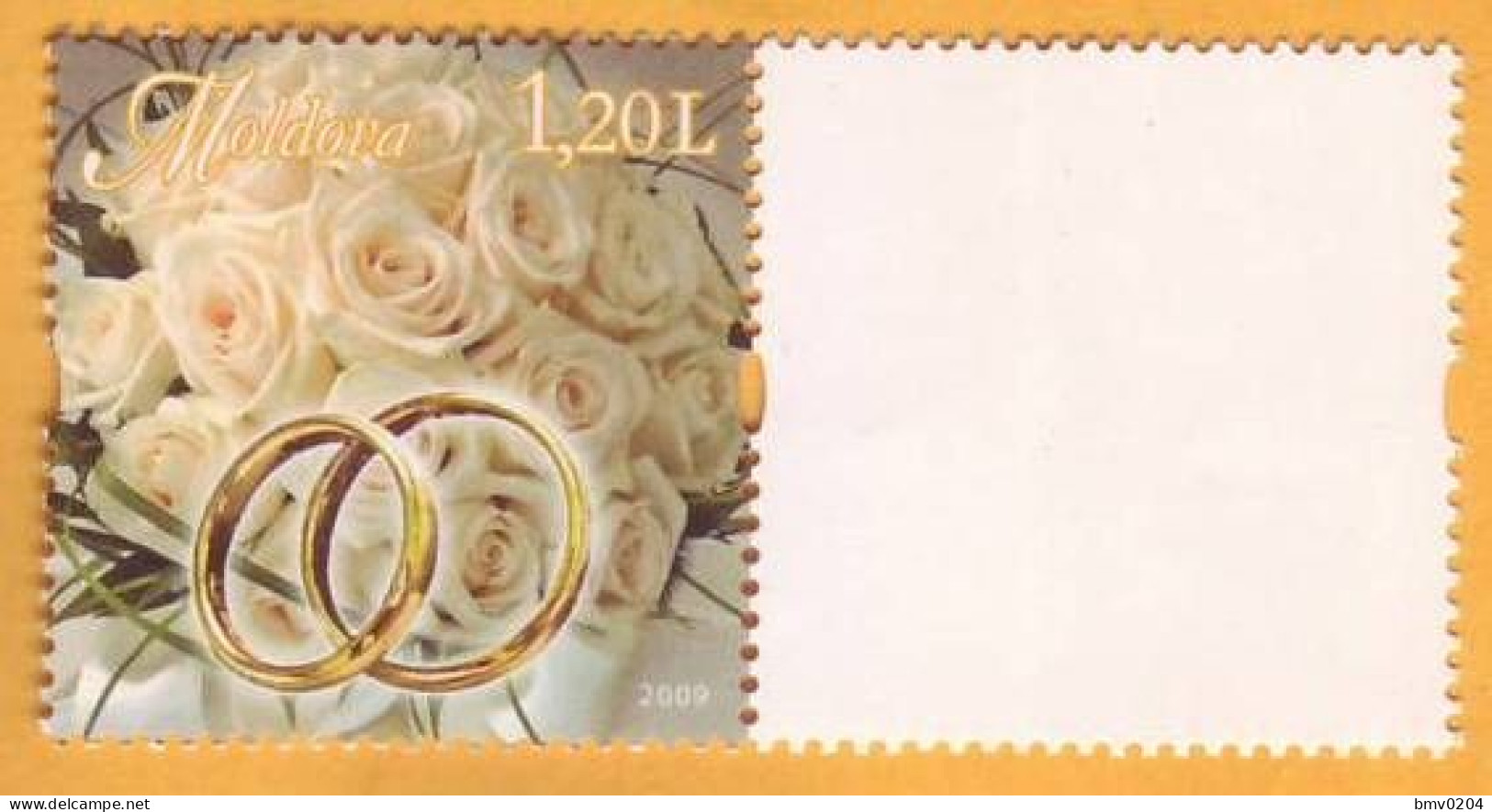 2009 2013 Moldova Personalized Postage Stamps, Issue 1.  SAMPLES.  Wedding Invitation  1v  Mint - Moldova