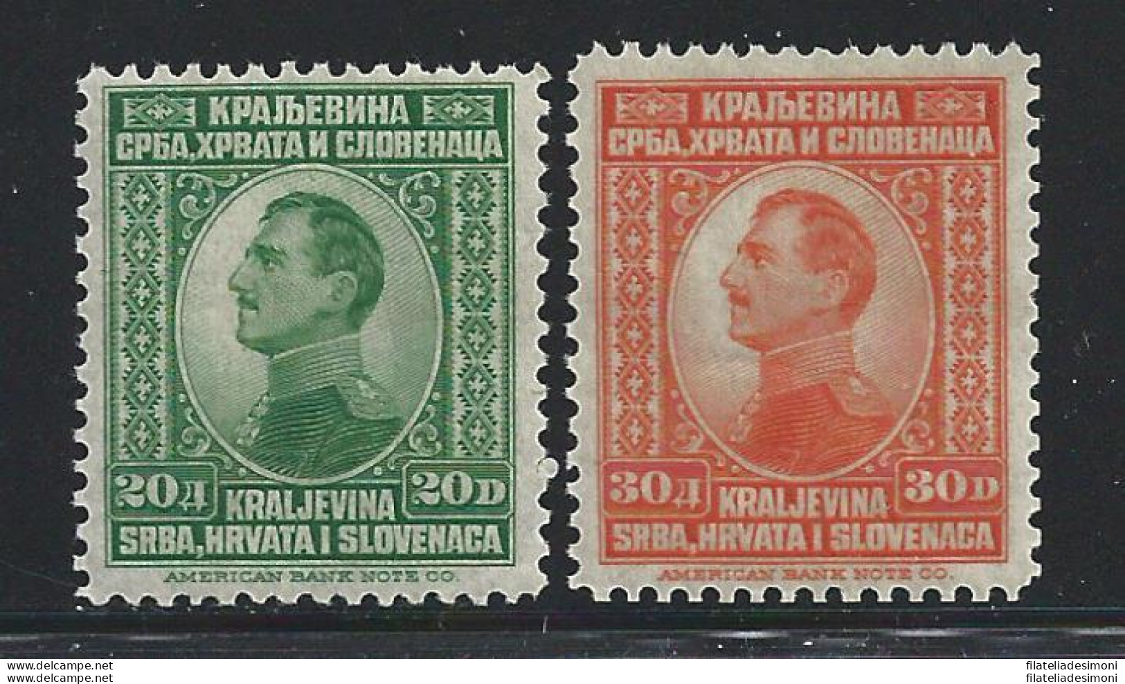 1923 JUGOSLAVIA - Catalogo MiCHEL N. 169/173 - Catalogo Unificato N. 150/154 - 5 - Autres & Non Classés