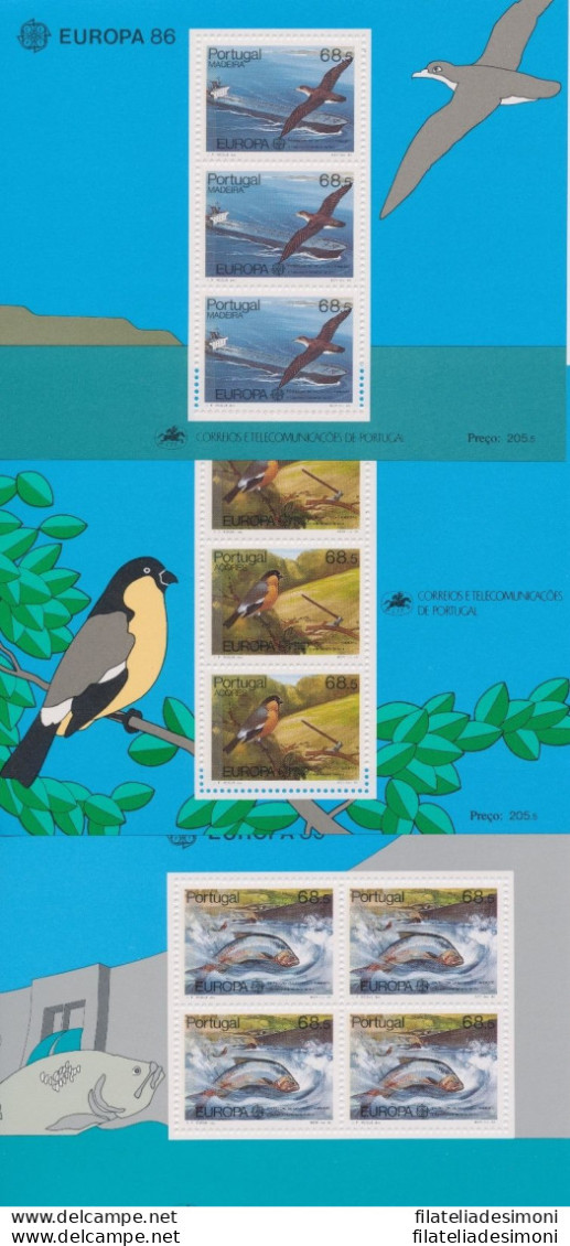 1986 EUROPA CEPT Foglietti Azzorre/Madera/Portogallo "Natura Ed Ambiente" MNH** - Sonstige & Ohne Zuordnung