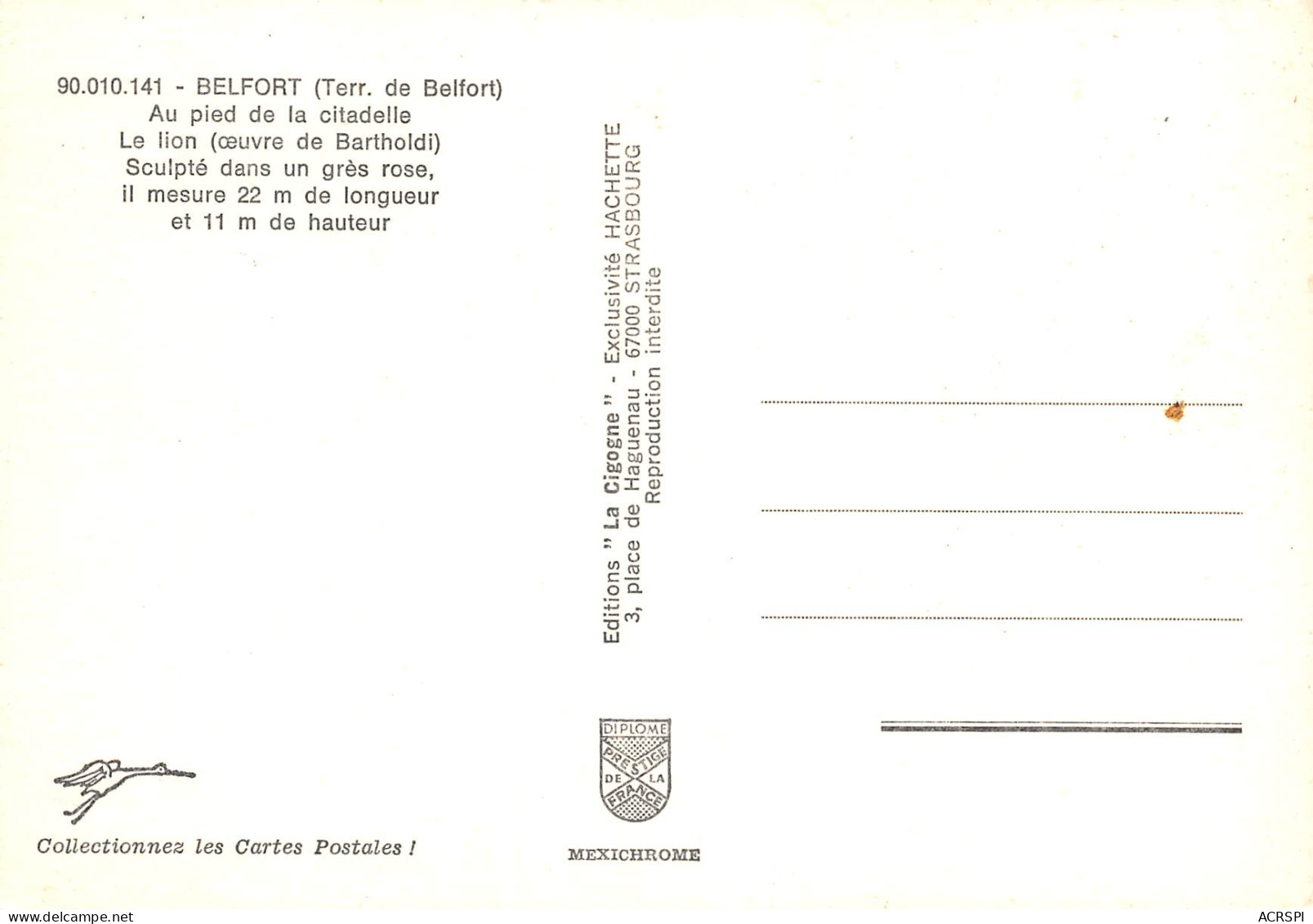 90 BELFORT  Le LION   31 (scan Recto Verso)MF2758VIC - Belfort – Le Lion