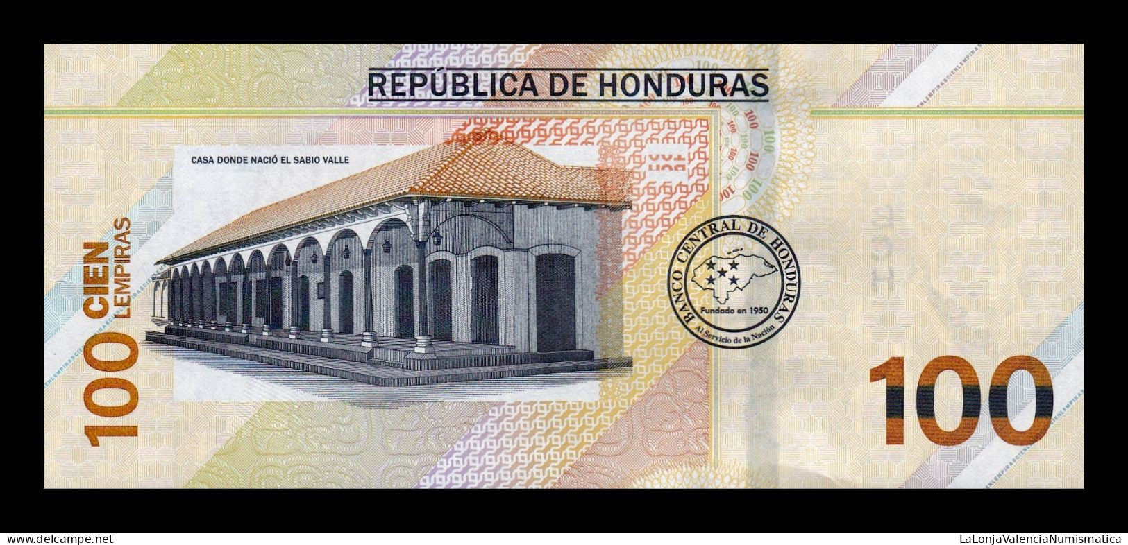 Honduras 100 Lempiras 2022 (2024) Pick 112 New Sc Unc - Honduras