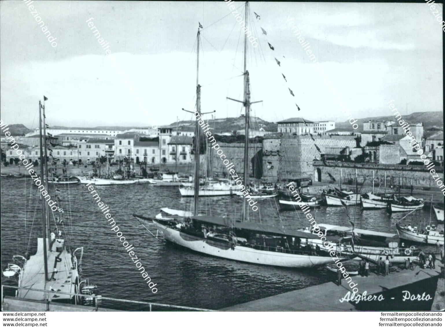 Bb65 Cartolina Alghero Porto Sassari Sardegna - Sassari
