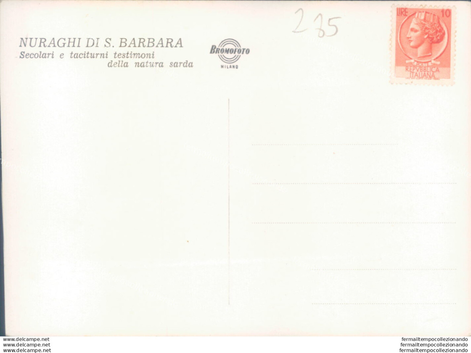 Z85 Cartolina Nuraghi Di S.barbara - Nuoro