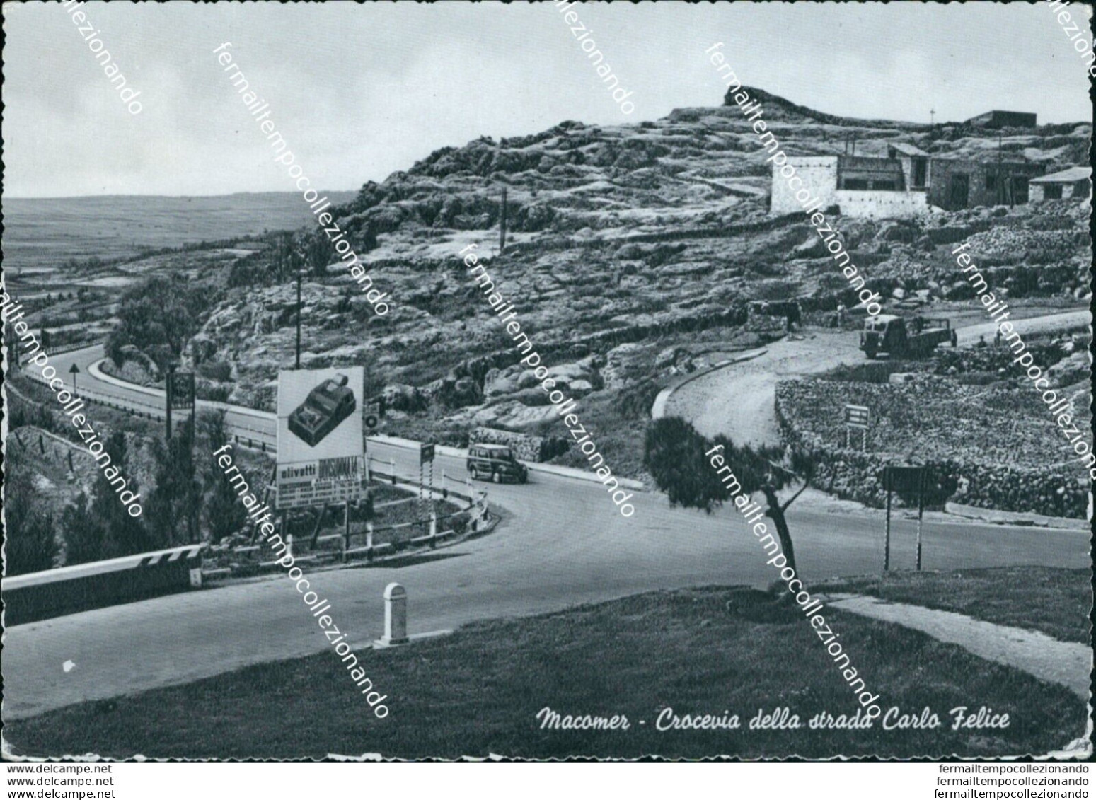 Bb52 Cartolina Macomer Crocevia Della Strada Carlo Felice Nuoro Sardegna - Nuoro