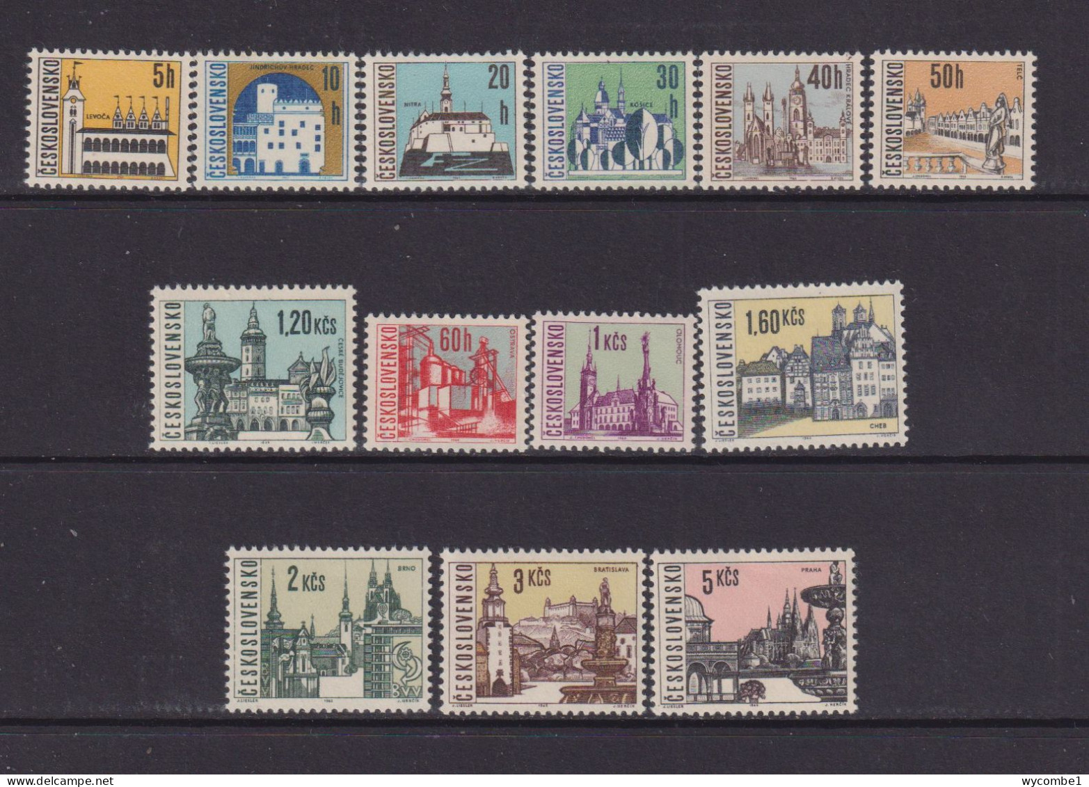 CZECHOSLOVAKIA  - 1965+ Towns Set Never Hinged Mint - Ongebruikt