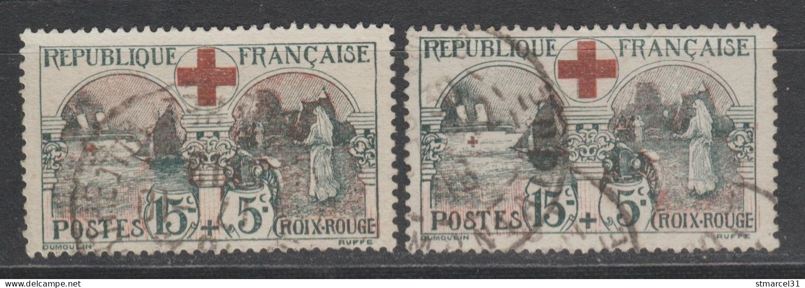 SUPERBE Et RARE VARIETE "TOUT Le FOND NOIR" + Normal N°156 TBE - Used Stamps