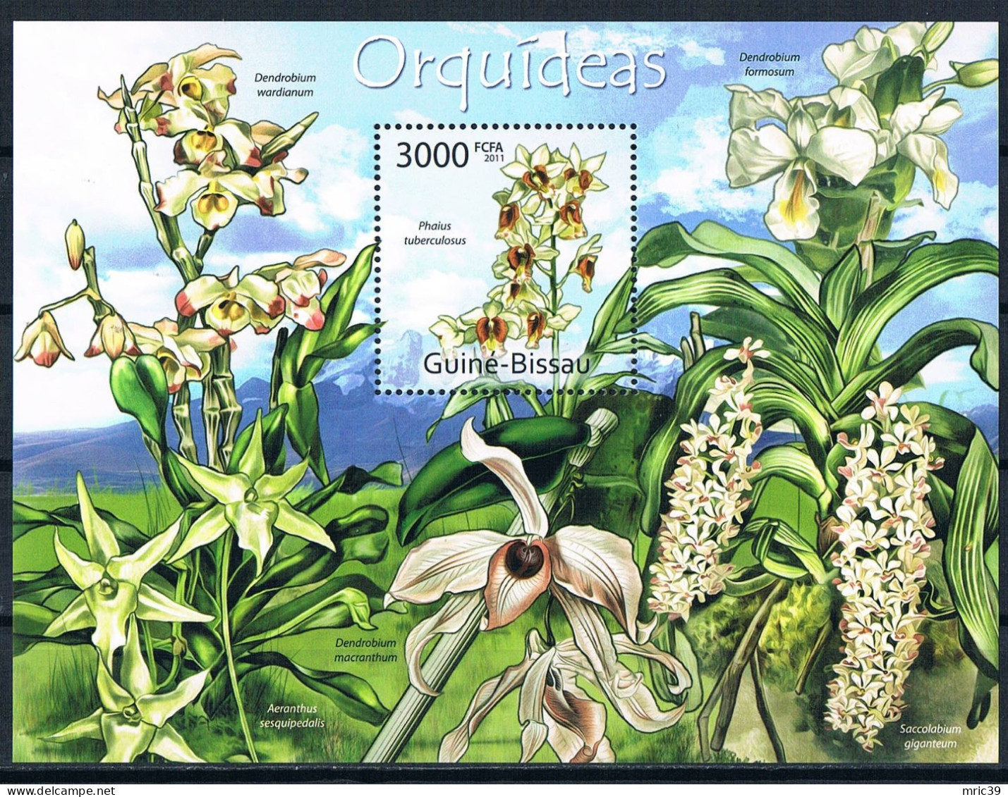 Bloc Sheet  Fleurs Orchidées Flowers Orchids  Neuf  MNH **   Guine Bissau 2011 - Orchids