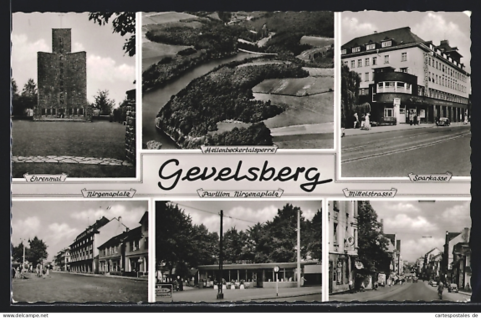 AK Gevelsberg, Heilenbeckertalsperre, Ehrenmal Und Pavillon Nirgenaplatz  - Gevelsberg