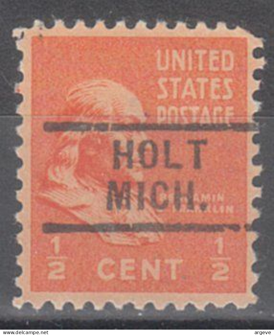 USA Precancel Vorausentwertungen Preo Locals Michigan, Holt 729 - Precancels