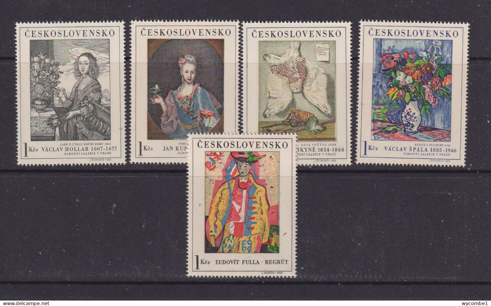CZECHOSLOVAKIA  - 1966 Art Set Never Hinged Mint - Unused Stamps