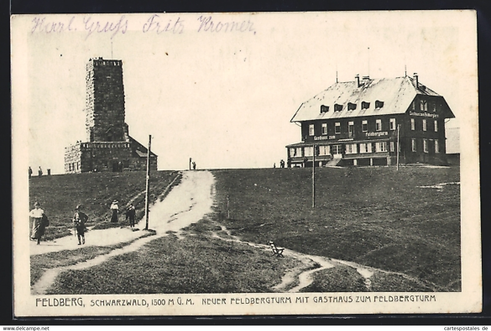 AK Feldberg /Schwarzwald, Neuer Feldbergturm Mit Gasthaus Zum Feldbergturm  - Feldberg