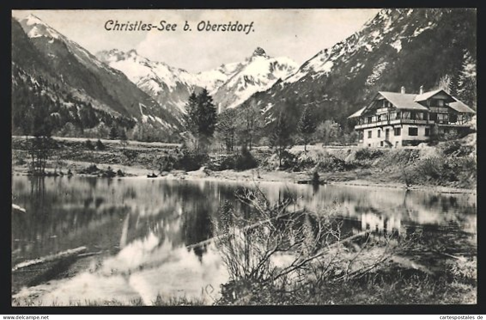 AK Oberstdorf, Blick über Den Christles-See Zu Den Bergen  - Oberstdorf