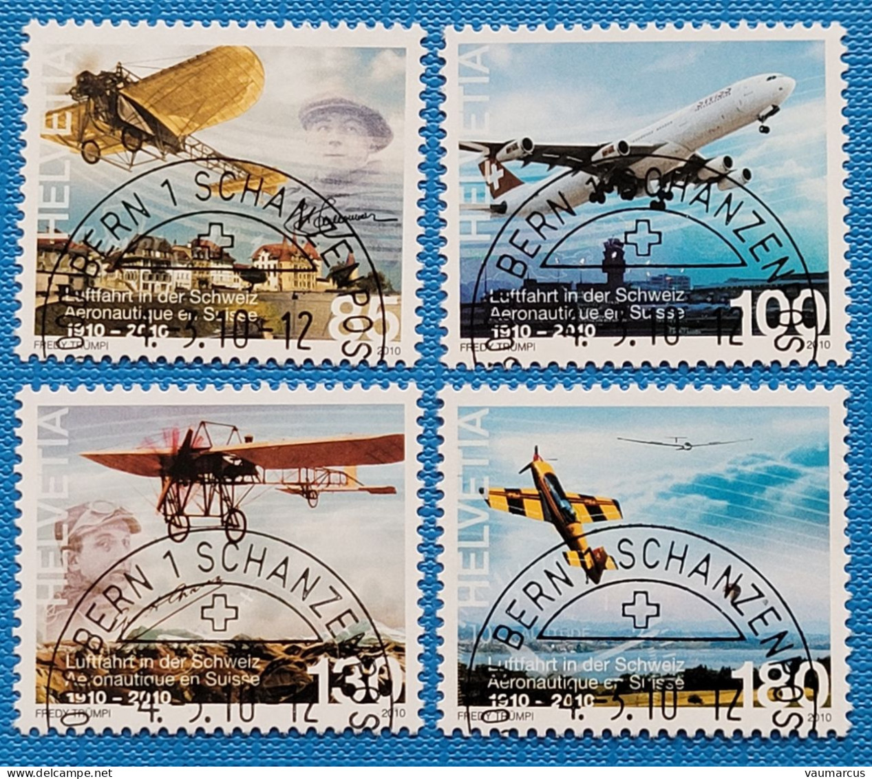 2010 Zu 1338-41 / Mi 2140-43 / YT 2066-69 AVION Obl. - Used Stamps