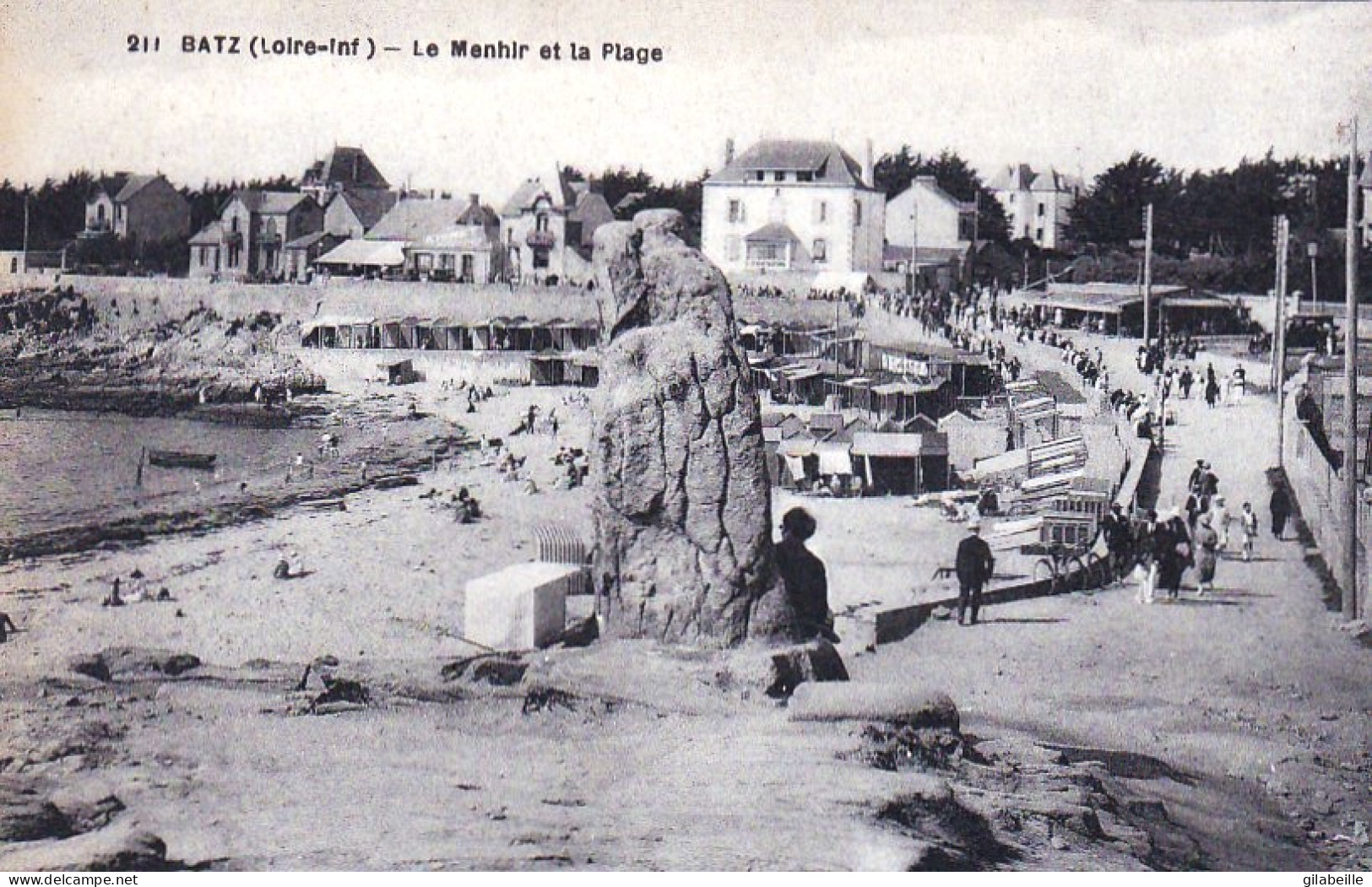 44 - BATZ - Le Menhir Et La Mer - Batz-sur-Mer (Bourg De B.)