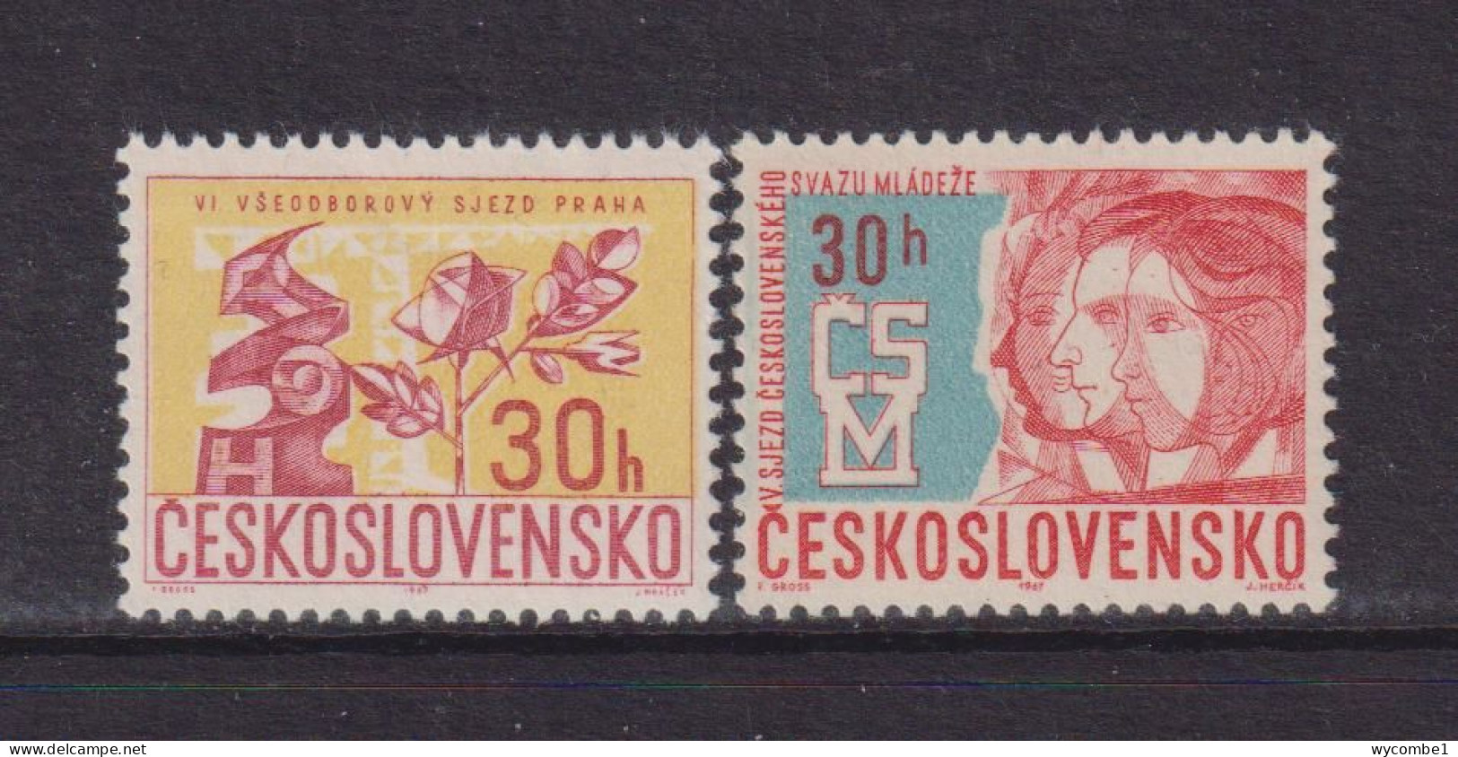 CZECHOSLOVAKIA  - 1967 Congresses Set Never Hinged Mint - Nuevos